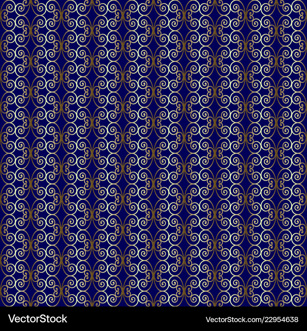 Elegant Gold Openwork Pattern vector image