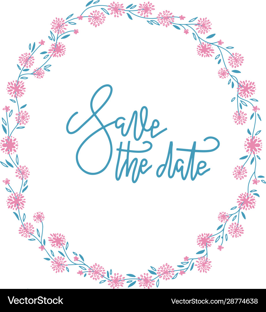 Floral round frame cute retro flowers arranged un Floral round frame cute retro flowers arranged un vector image