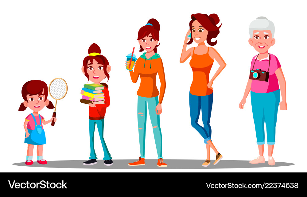 Generation female - grandmother mother daughter Generation female - grandmother mother daughter vector image