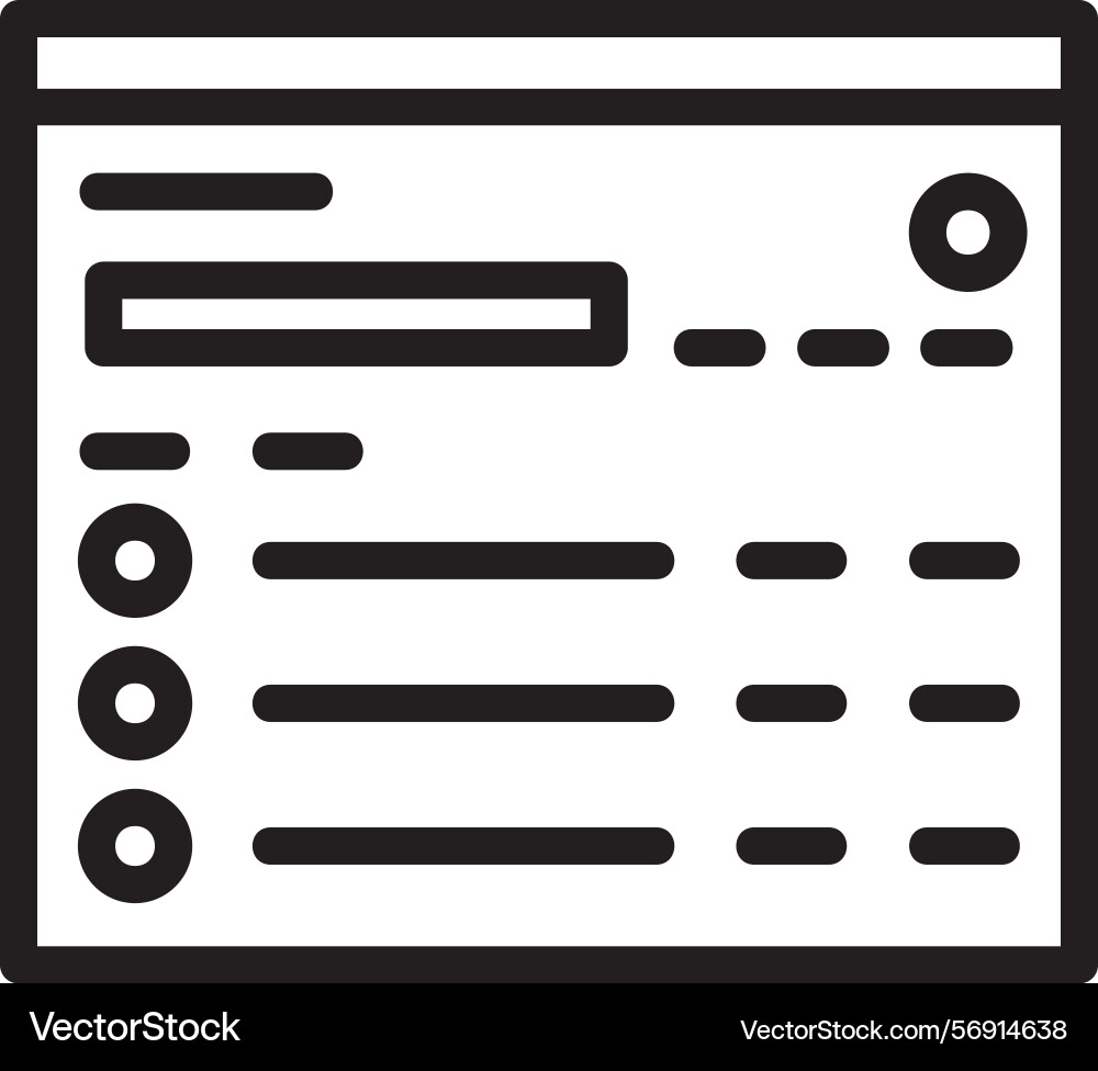 List linear style icon design Vector Image