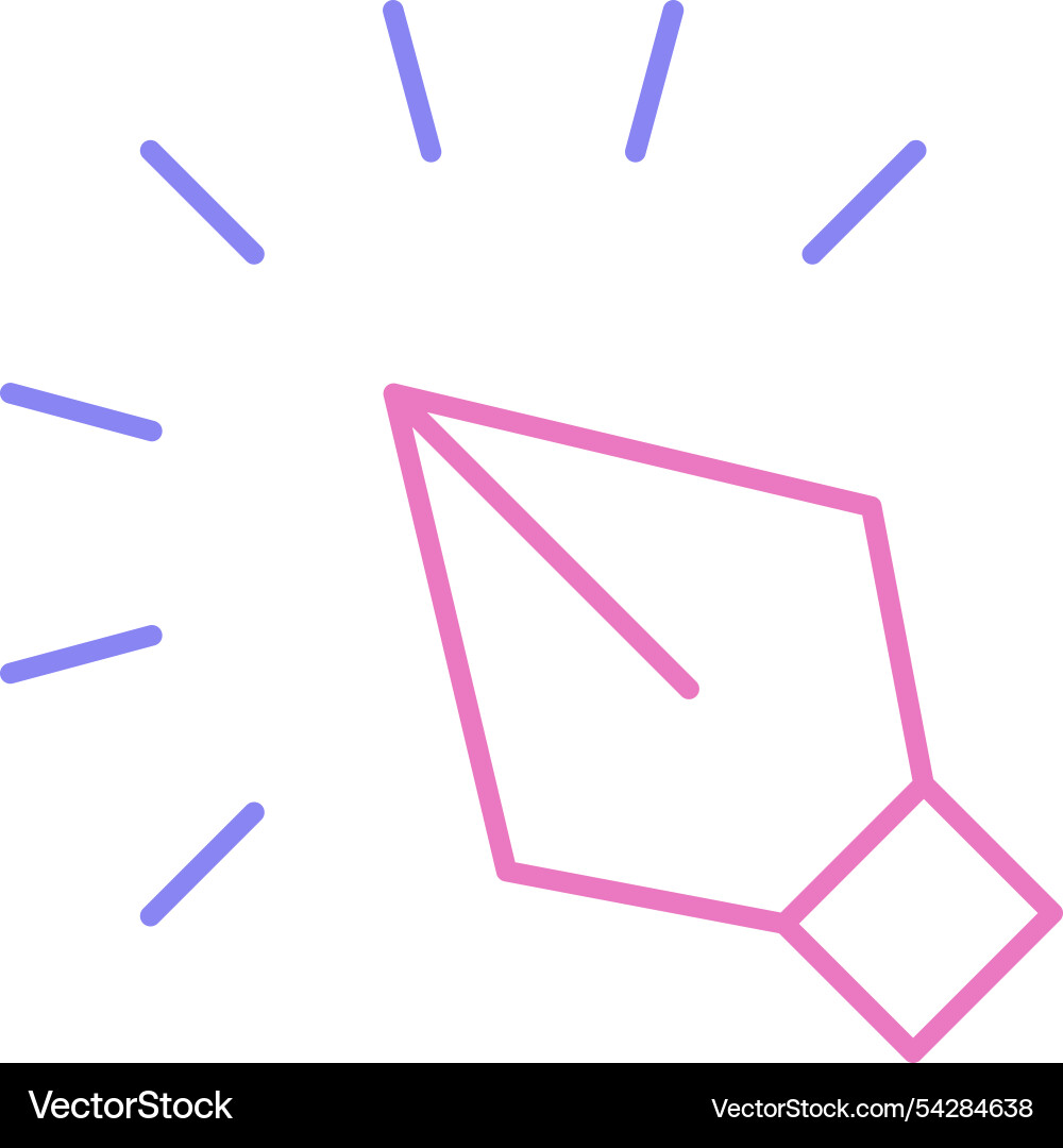 Mouse clicker line two colour icon Vector Image