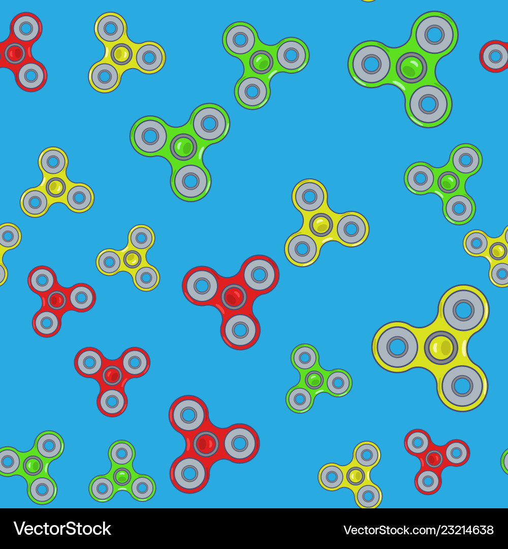 Seamless spinner pattern Vector Image