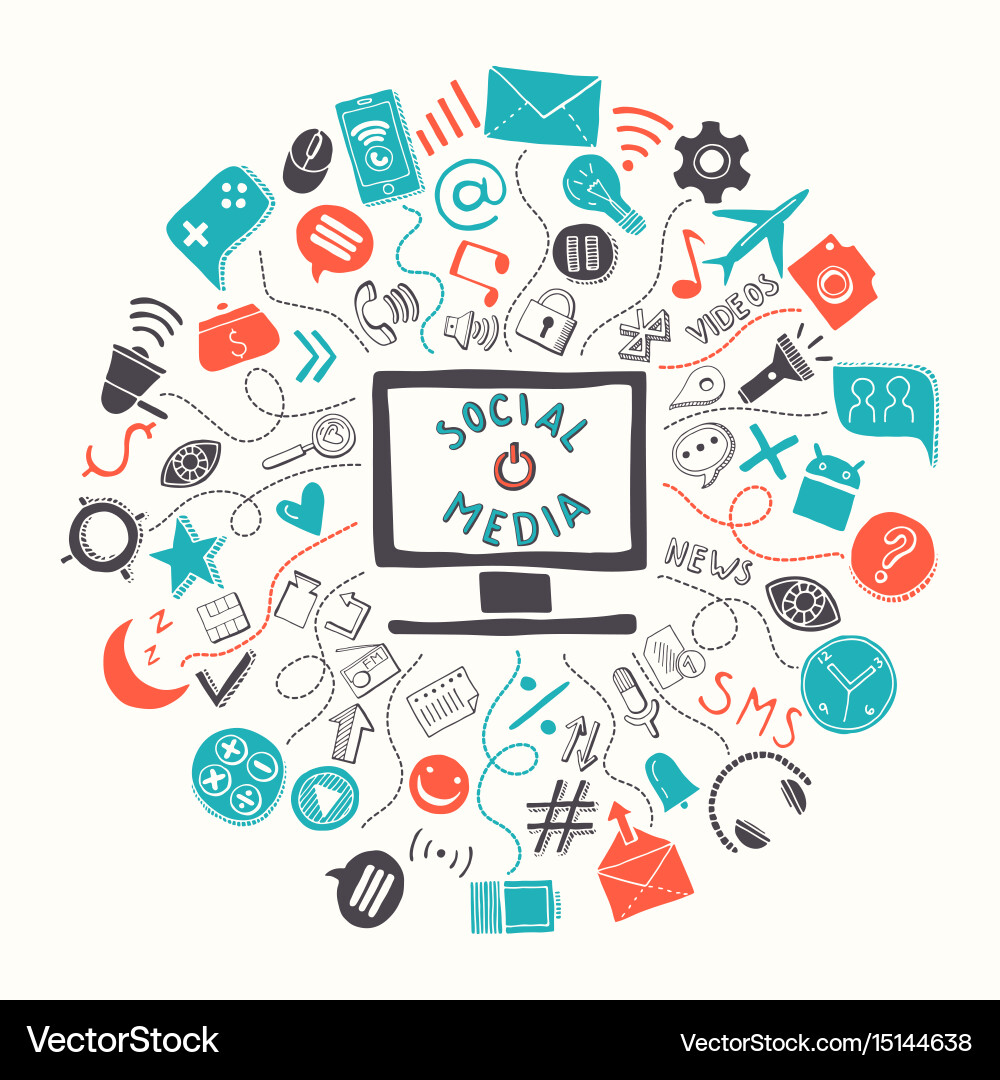 Social Networking Connection Vector Image