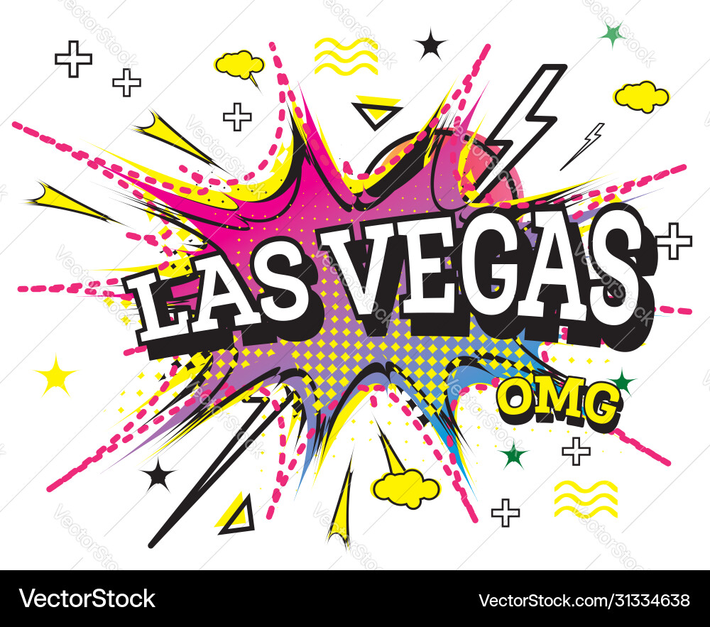 Vegas Comic Pop Art vector image