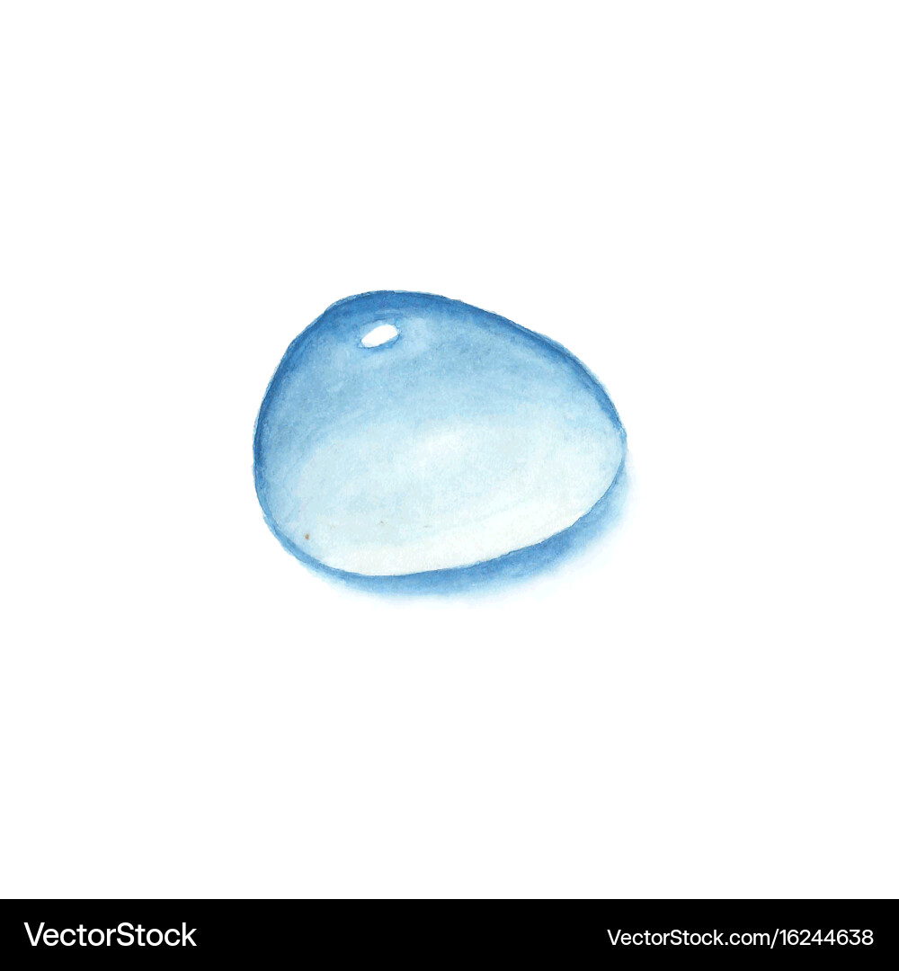 Watercolor Water Drop Vector Image