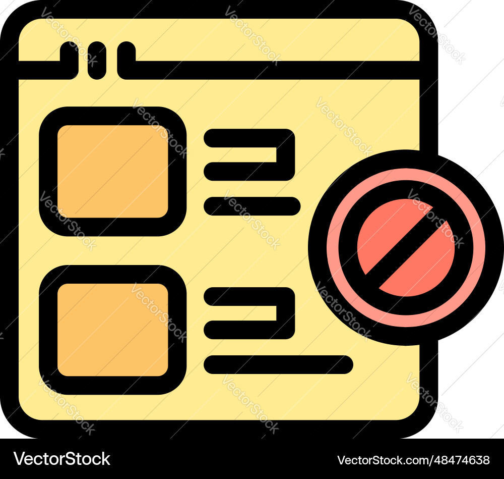 Web block icon flat Web block icon flat vector image