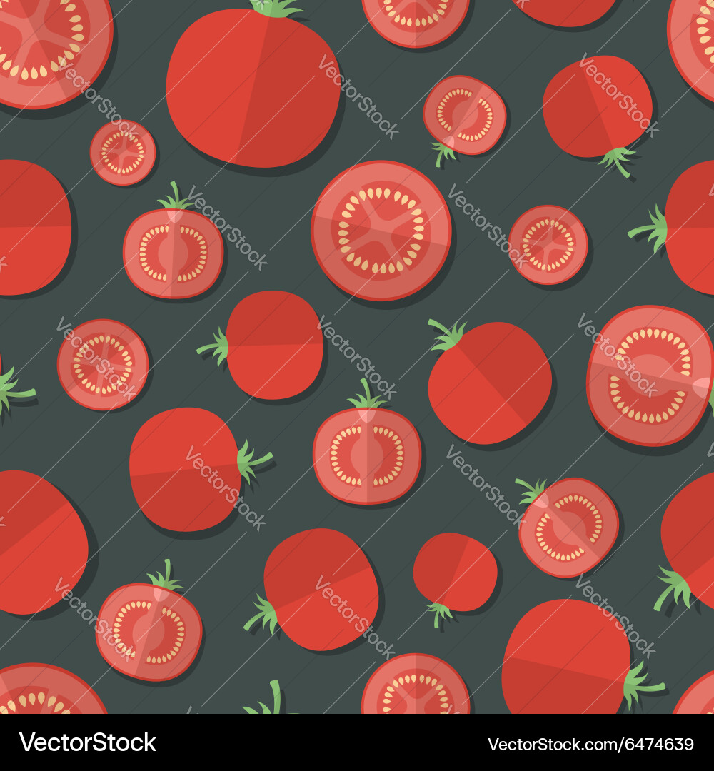 A set of vegetables patterns in flat style vector image