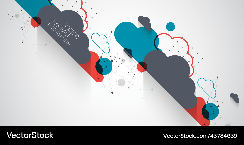 Abstract background with clouds technological Abstract background with clouds technological vector image