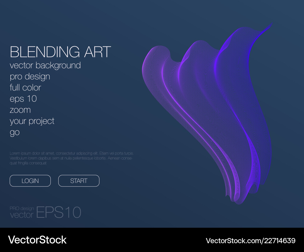 Abstract blend background template for web site vector image