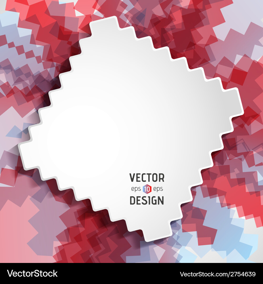 Abstract white text design box on zigzag line vector image