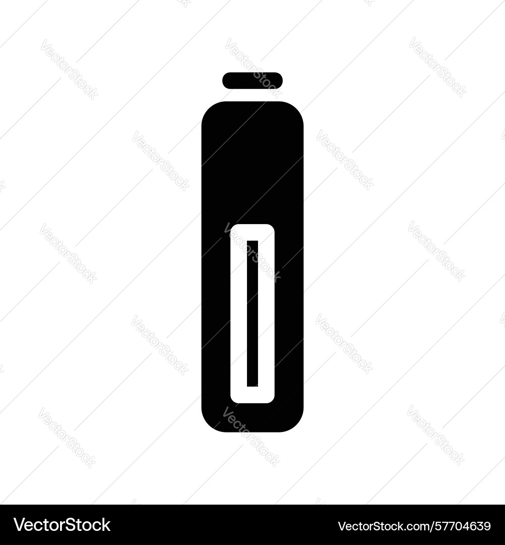 Battery with a single bar indicating low Battery with a single bar indicating low vector image
