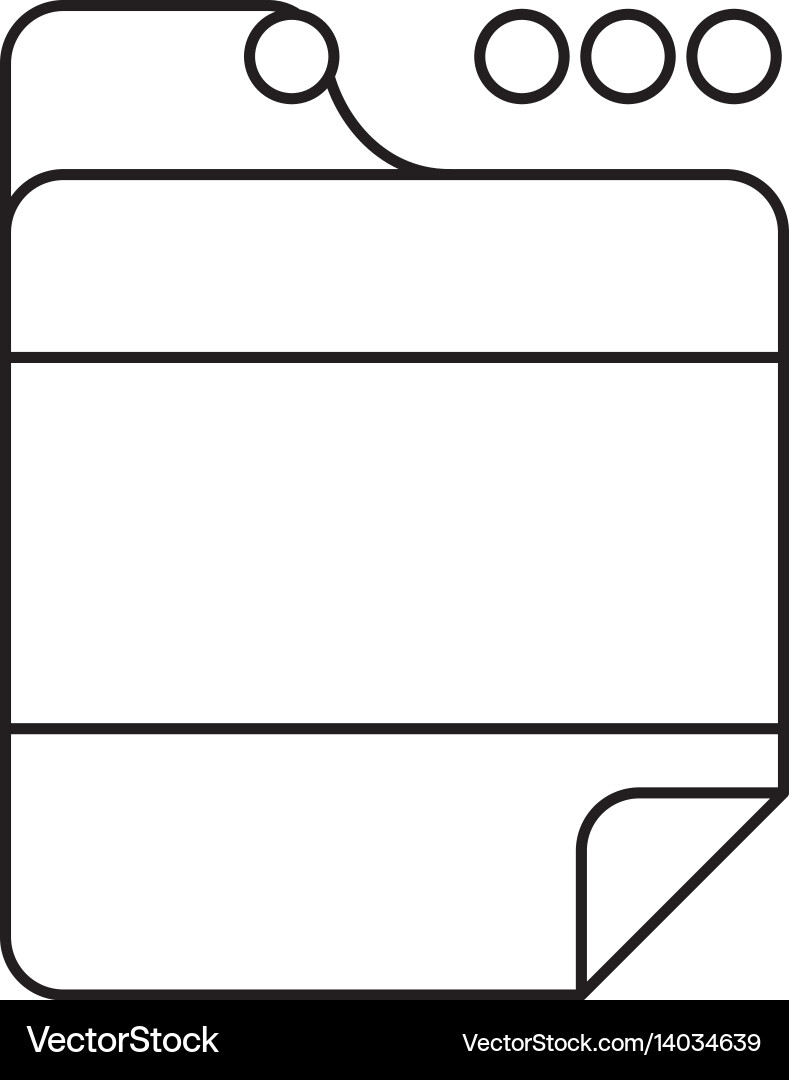 Browser web interface vector image