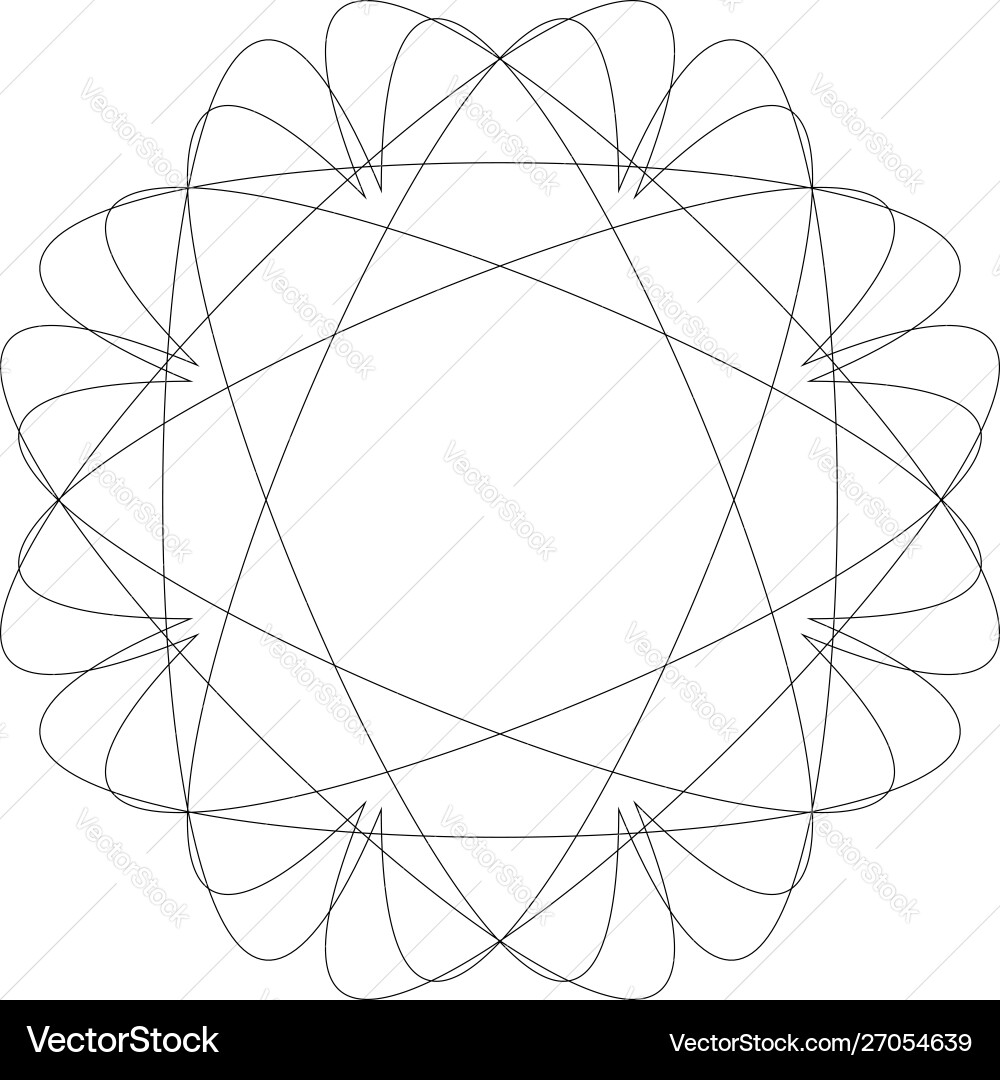 Circular geometric design elements with editable Vector Image