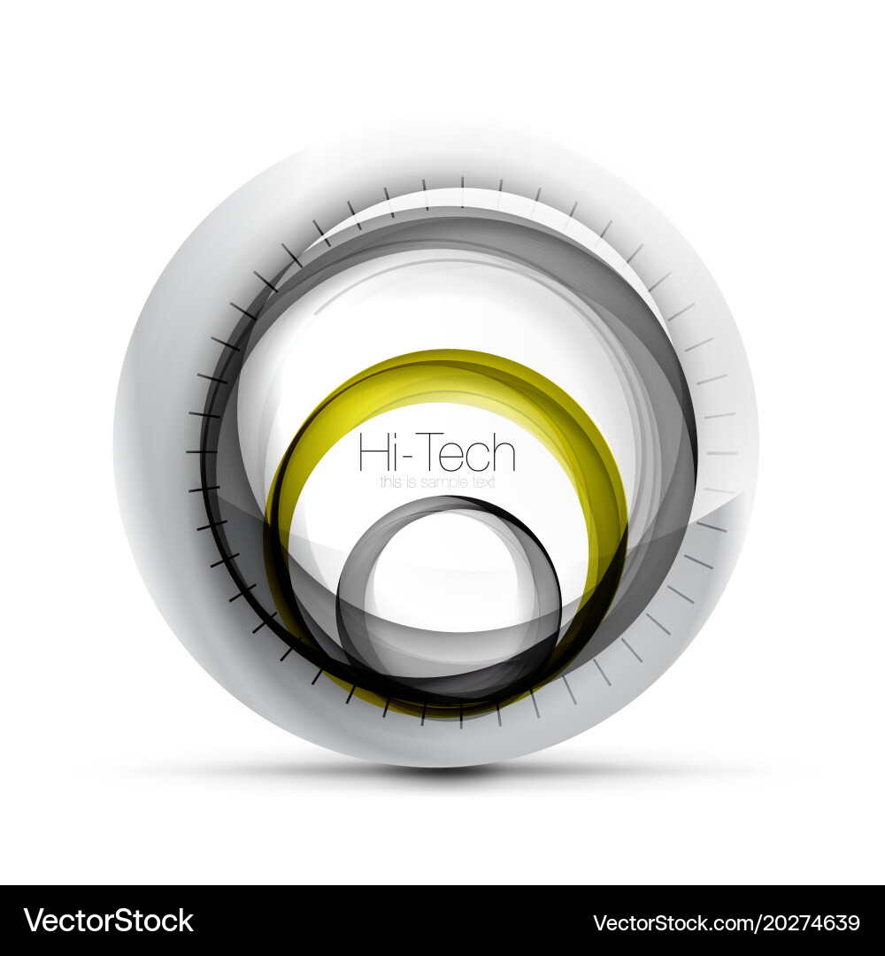 Digital techno sphere web banner button or icon Vector Image