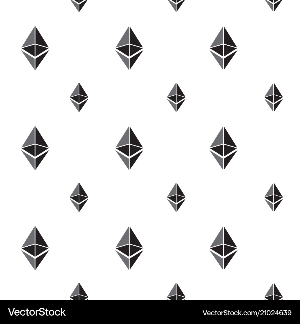 Ethereum Seamless Pattern vector image