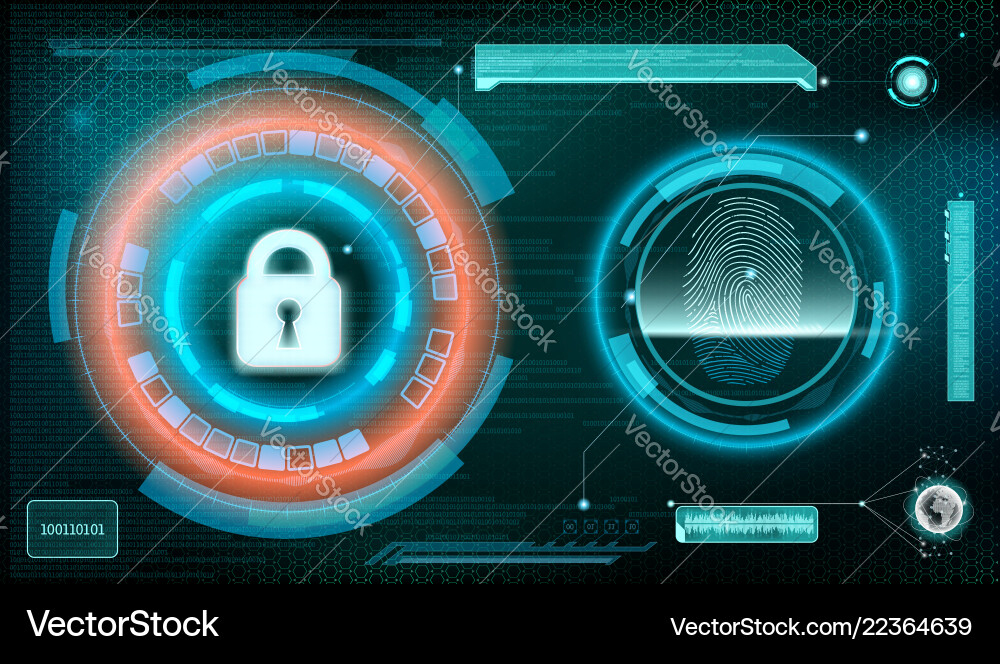 High-Tech Data Security Background vector image