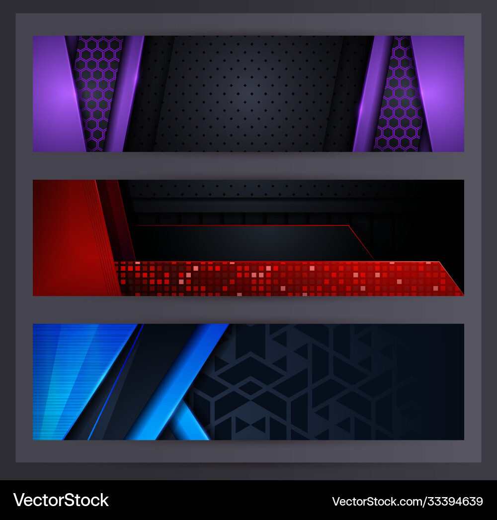 Horizontal banner set collection with various Horizontal banner set collection with various vector image