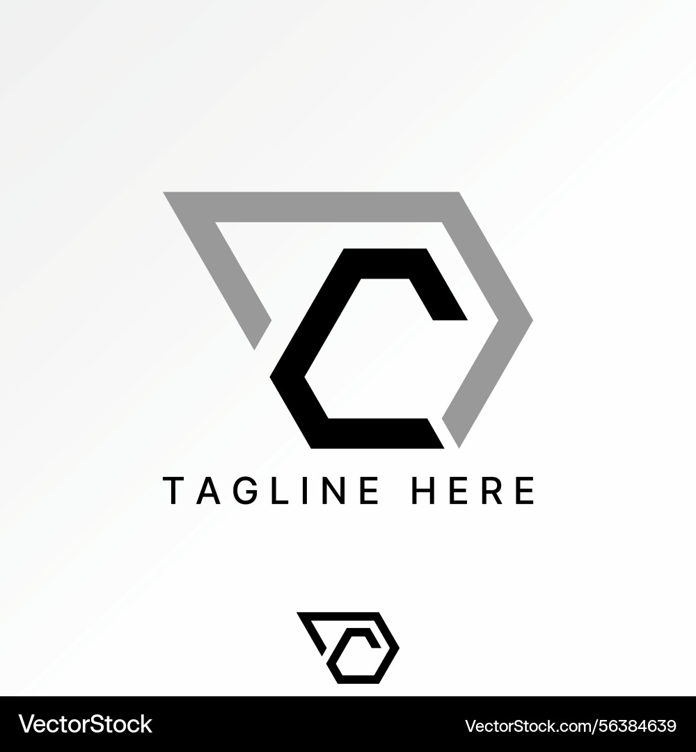 Initial cd or dc italic font fast run connect line Initial cd or dc italic font fast run connect line Vector Image