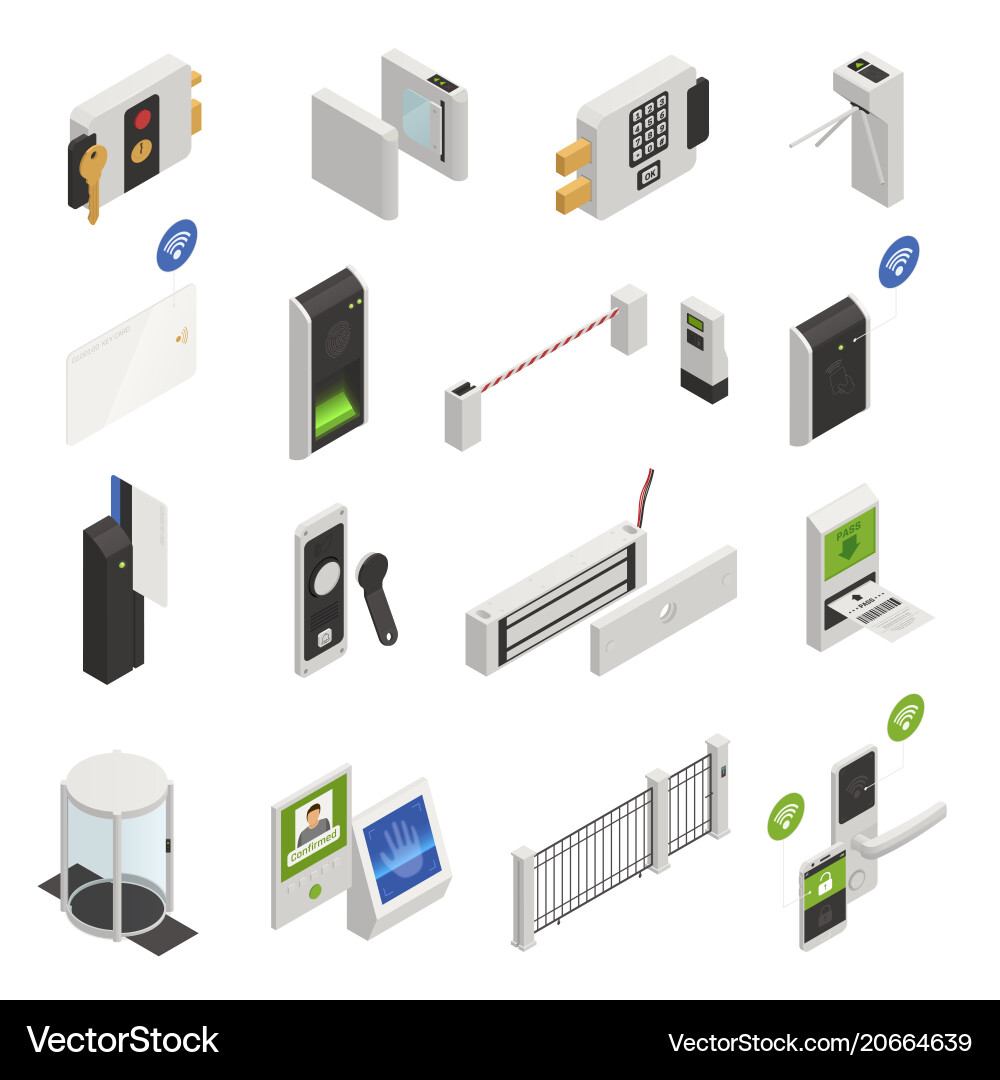 Protect identity icon set Protect identity icon set vector image