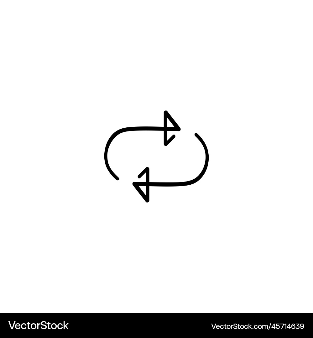 Repeat line style icon design Vector Image