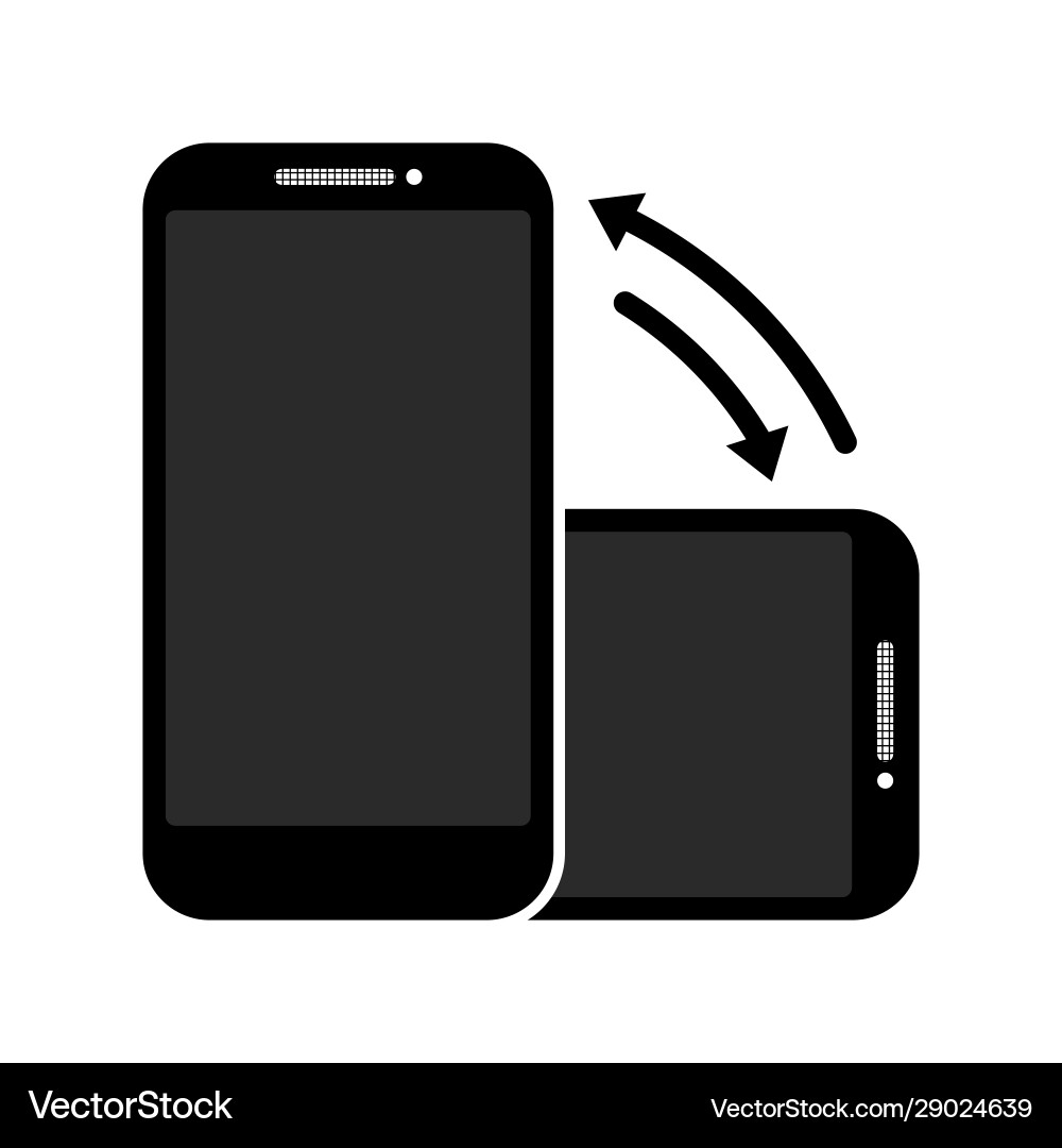 Rotate smart phone icon on a white background Vector Image