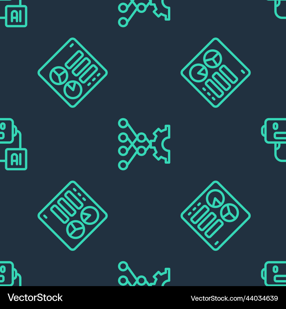 Set line neural network computer api interface Set line neural network computer api interface vector image