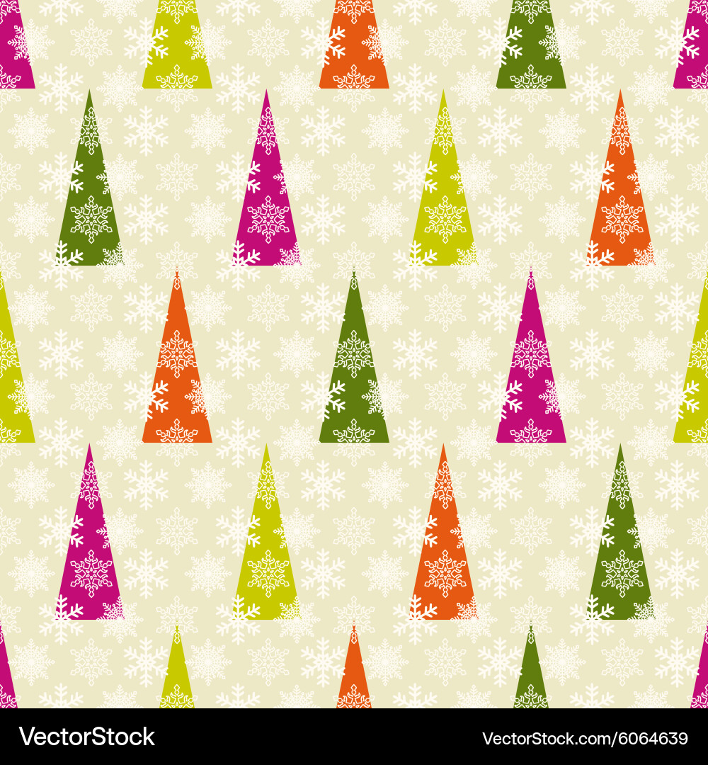 Snowflake Seamless Pattern Vector Image