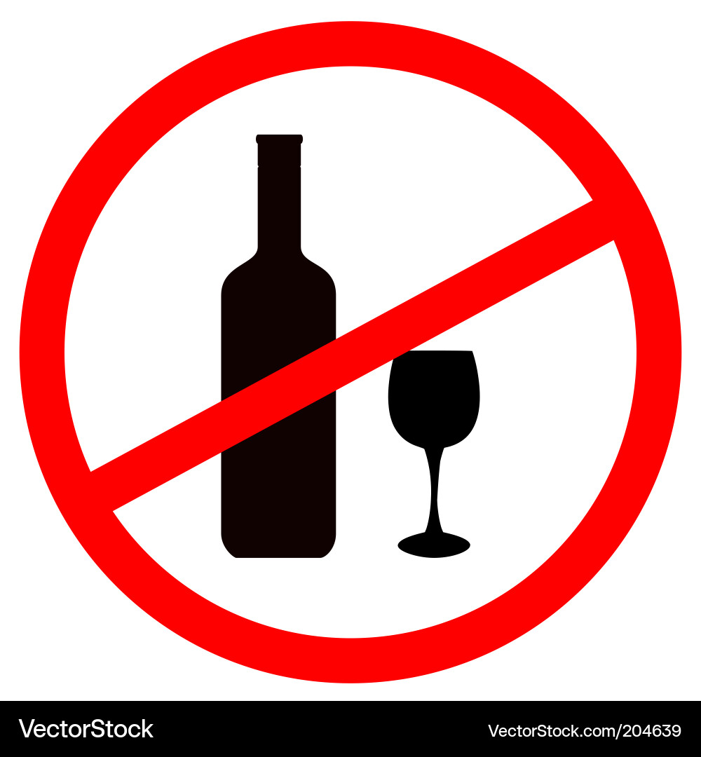 Stop alcohol Vector Image
