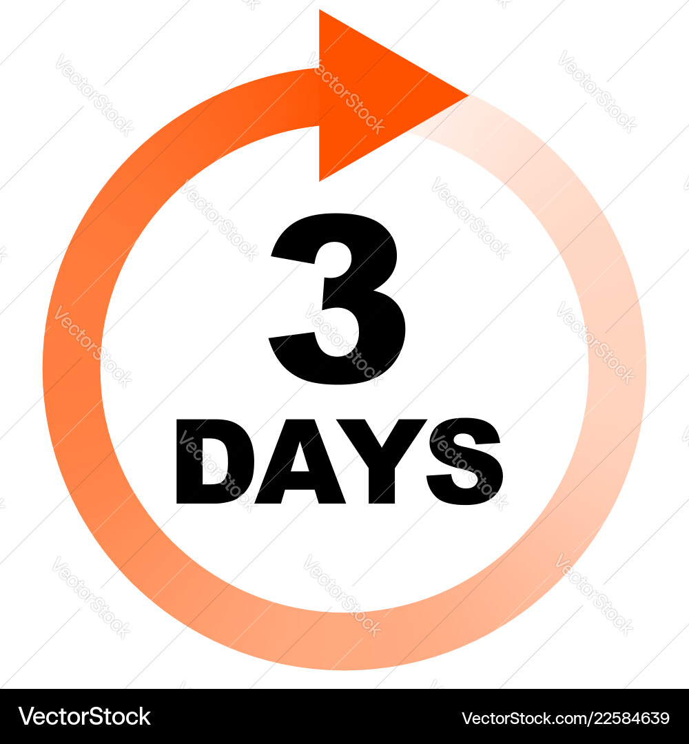 Turn around time tat icon with circular clockwise Turn around time tat icon with circular clockwise vector image