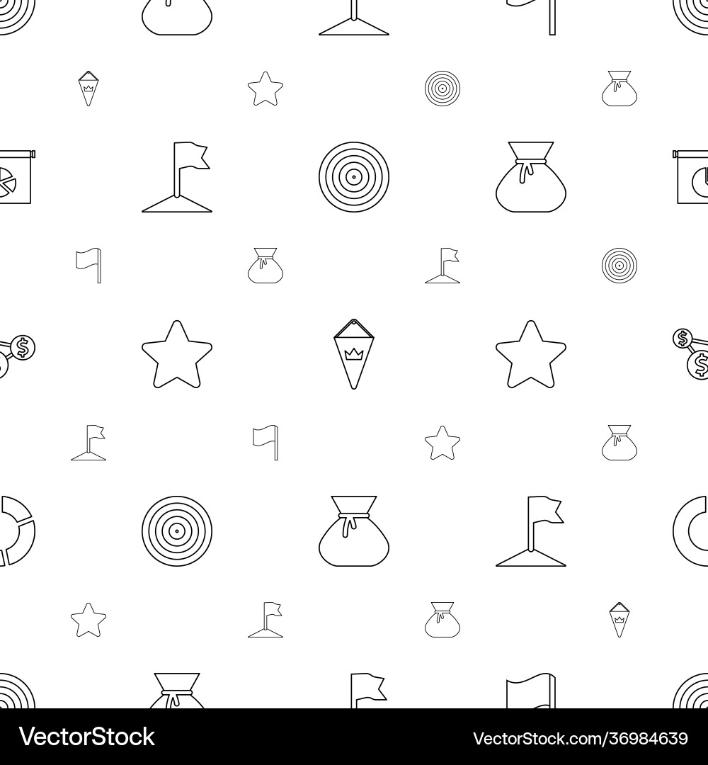 Ui icons pattern seamless white background vector image
