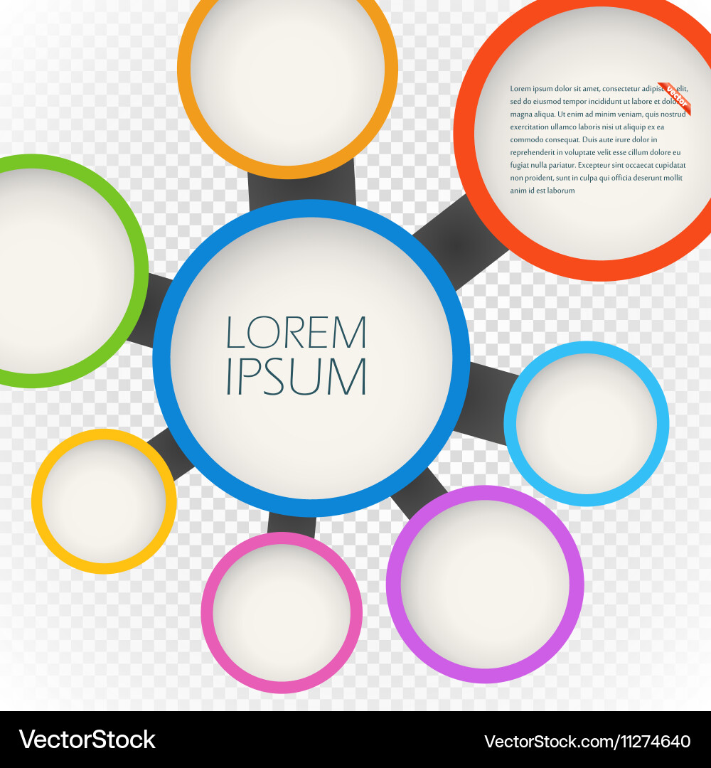 Abstract blot scheme on transparent template vector image