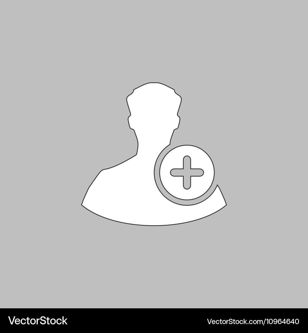 Add user computer symbol vector image