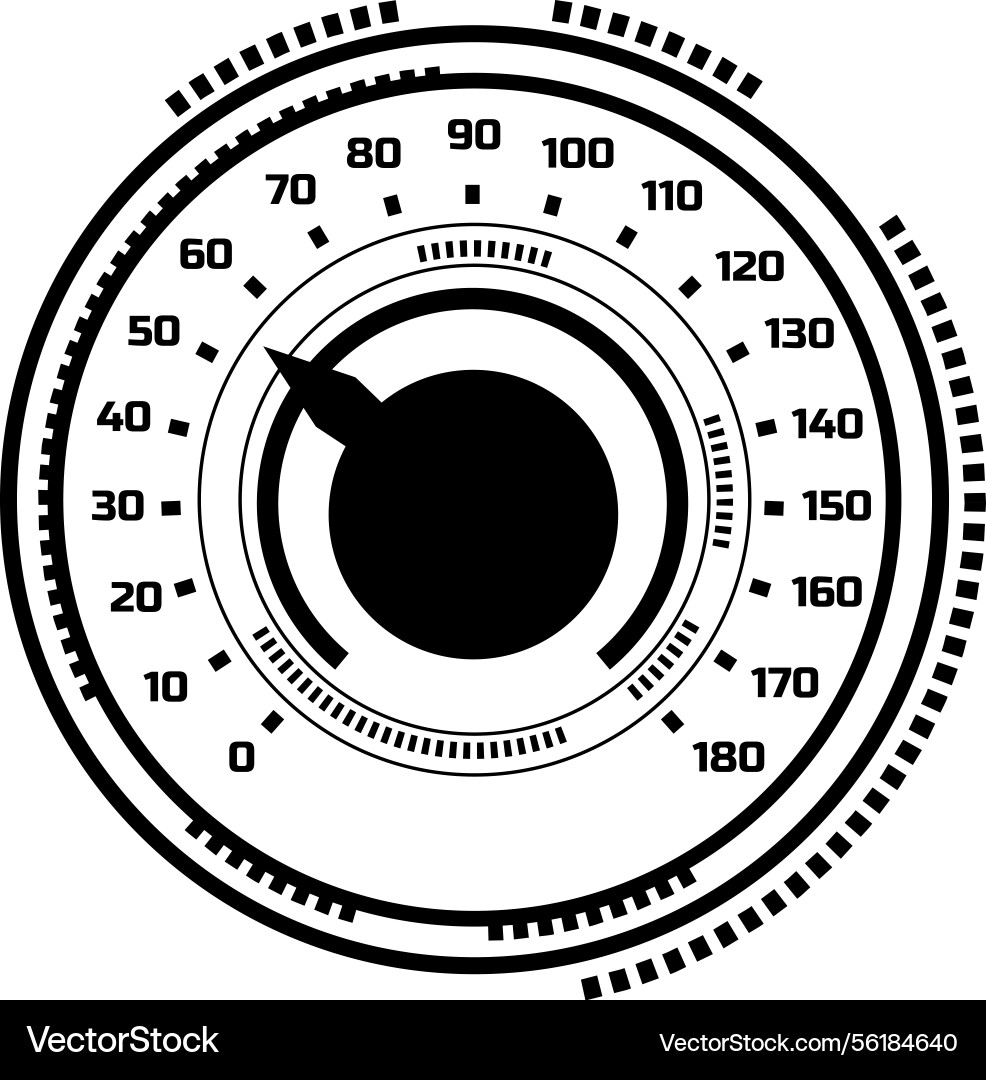 Auto speedometer dashboard digits scale car speed Vector Image