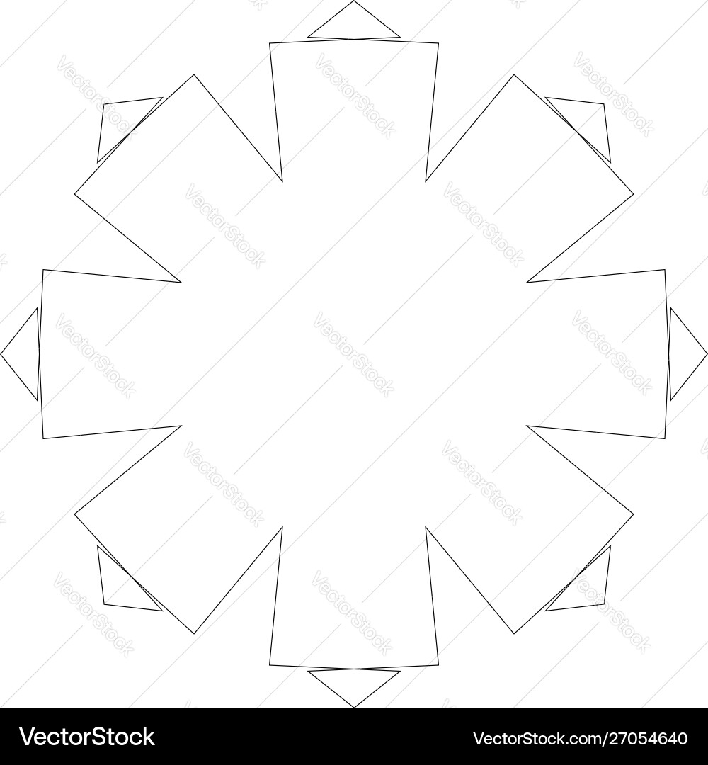 Circular geometric design elements with editable Vector Image