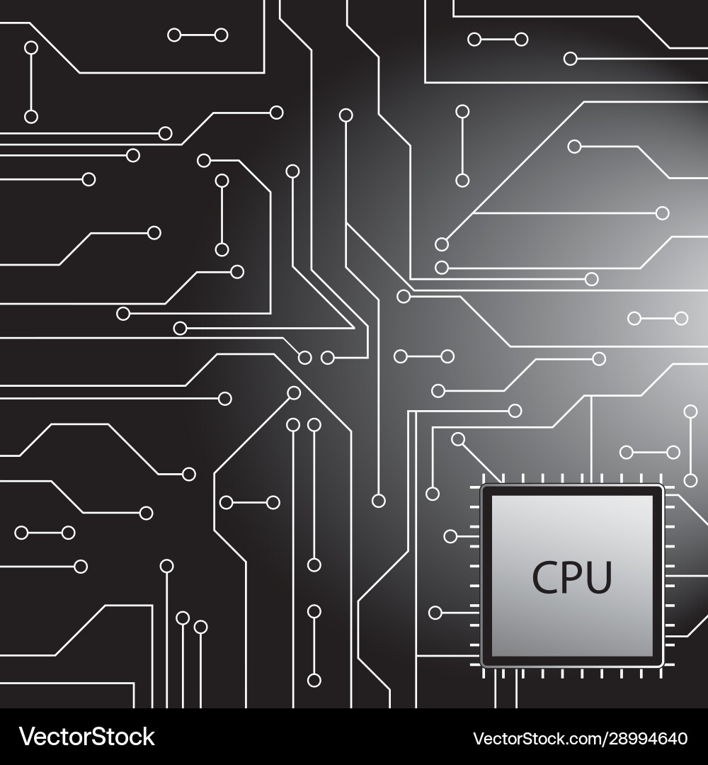 Cpu Mikroprozessor Mikrochip Leiterplatte Cpu Mikroprozessor Mikrochip Leiterplatte vektorbild