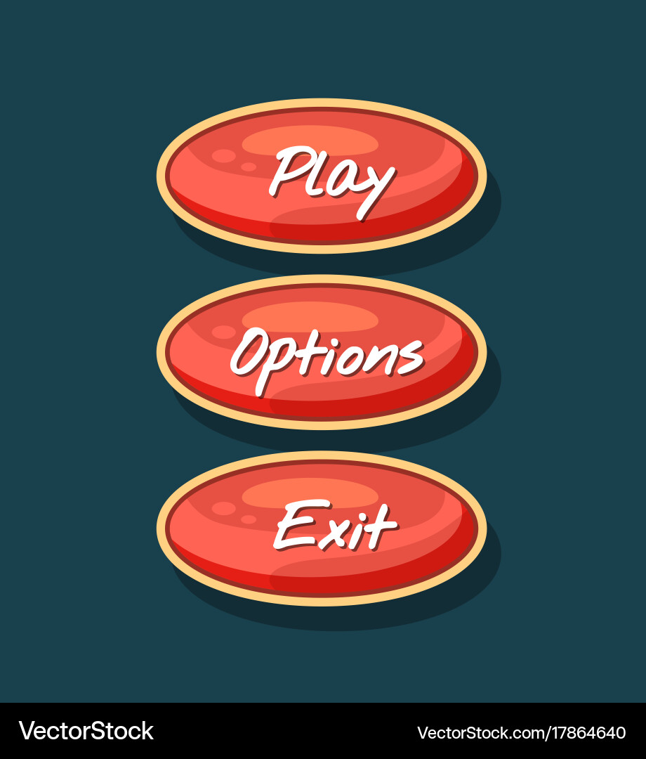 Creative navigation board for computer game menu vector image