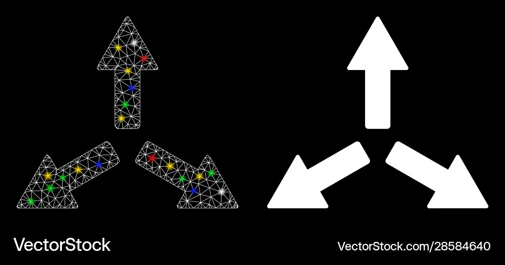 Flare mesh network expand arrows icon with Flare mesh network expand arrows icon with vector image