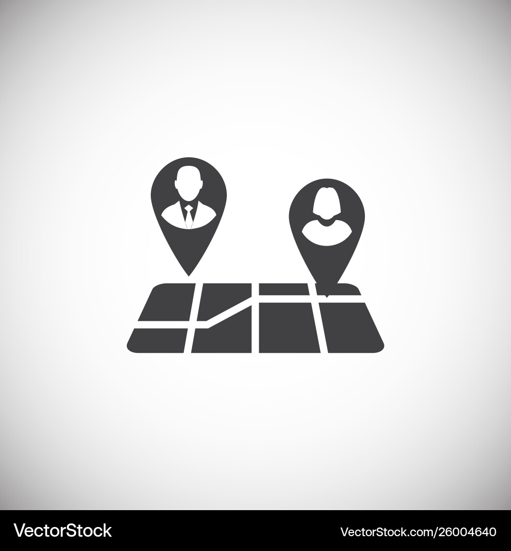 Geolocation related icon on background for graphic vector image