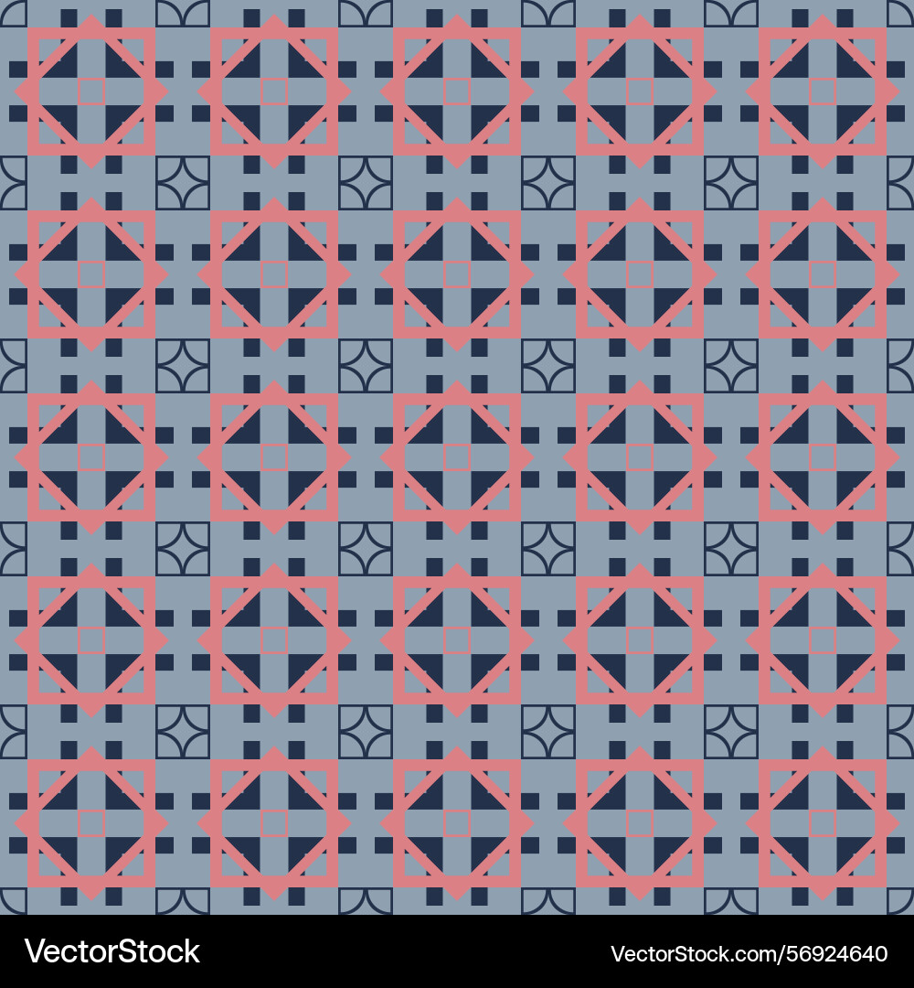 Grid seamless geometric pattern with square Vector Image