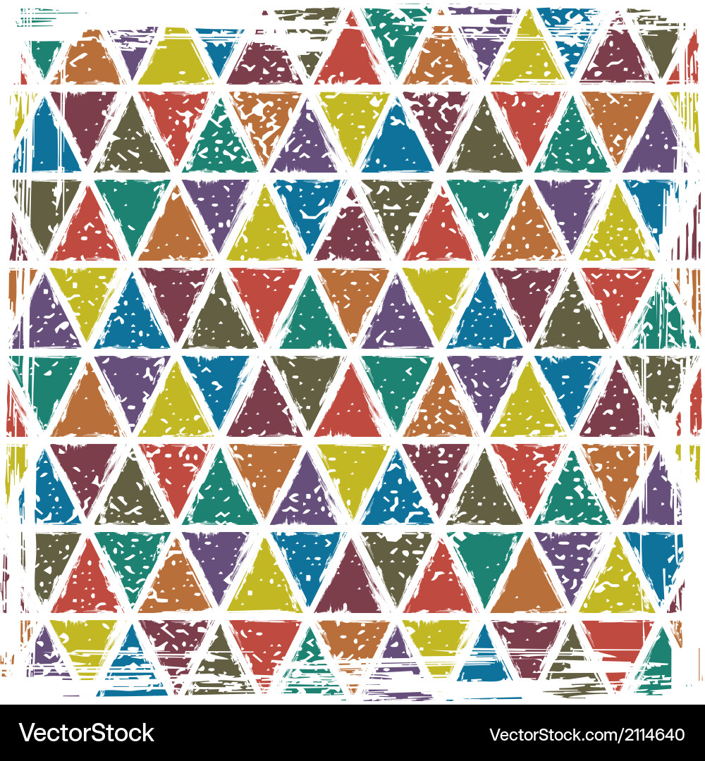 Grunge Triangle Pattern Background vector image