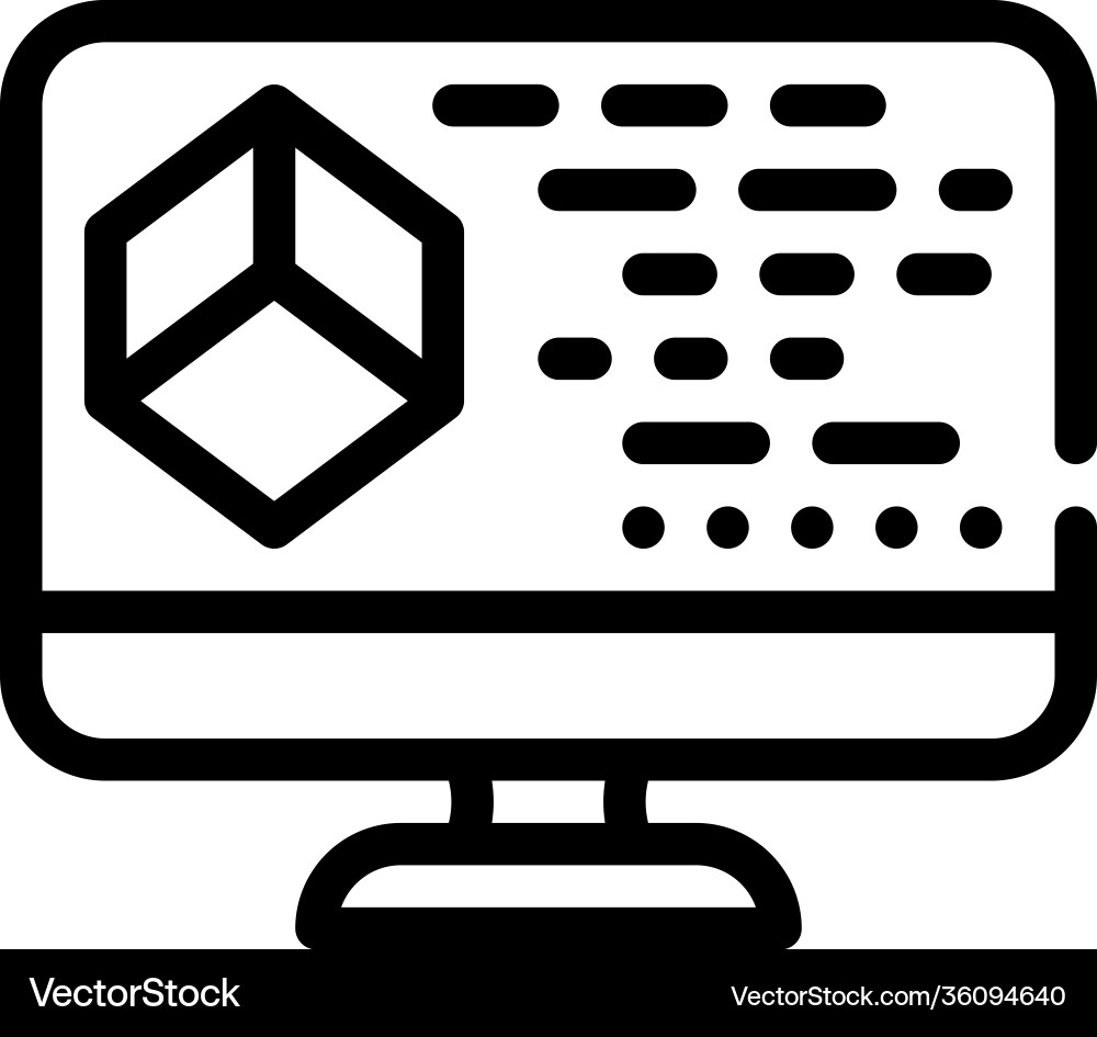 Programming vr line icon flat Programming vr line icon flat vector image