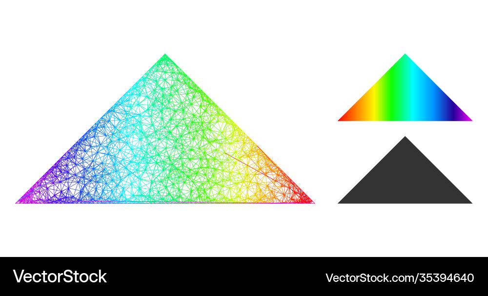 Rainbow linear gradient arrowhead up icon Vector Image