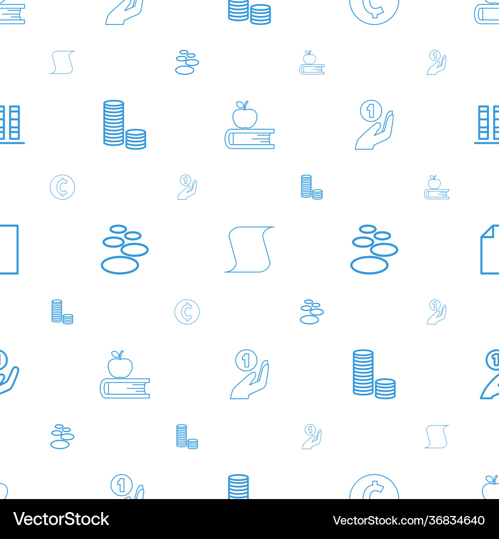 Stack icons pattern seamless white background vector image