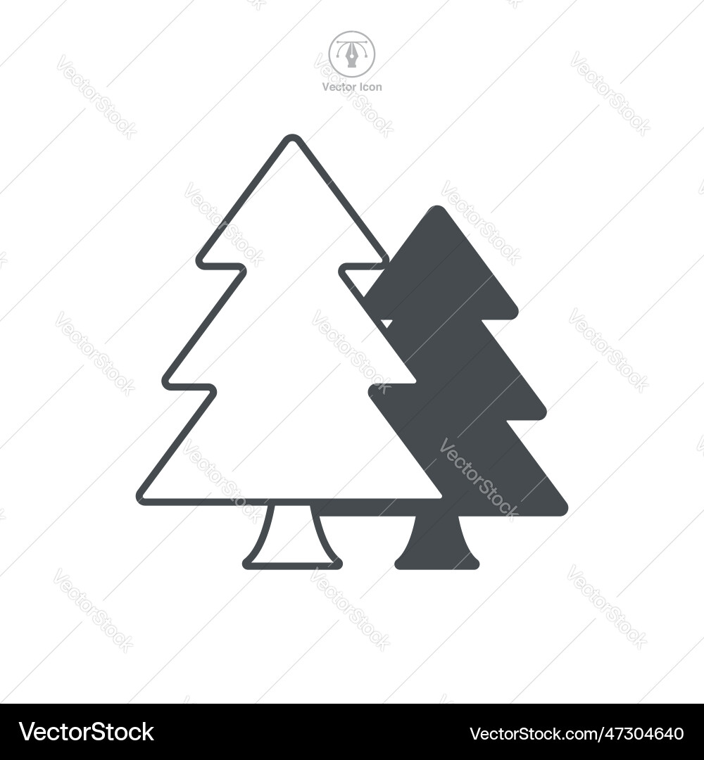 Tree icon symbol template for graphic and web Vector Image