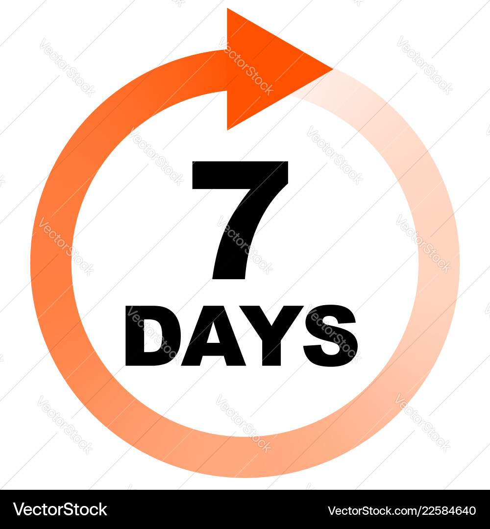 Turn around time tat icon with circular clockwise Turn around time tat icon with circular clockwise vector image