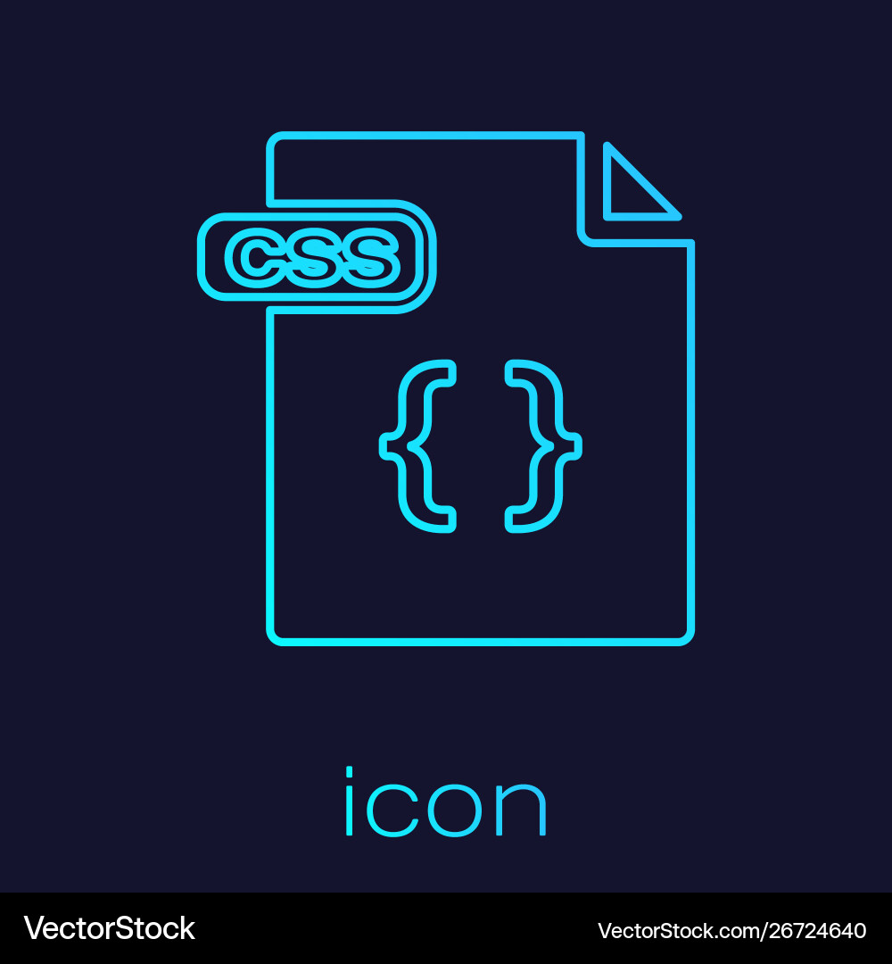 Turquoise line css file document download Turquoise line css file document download vector image