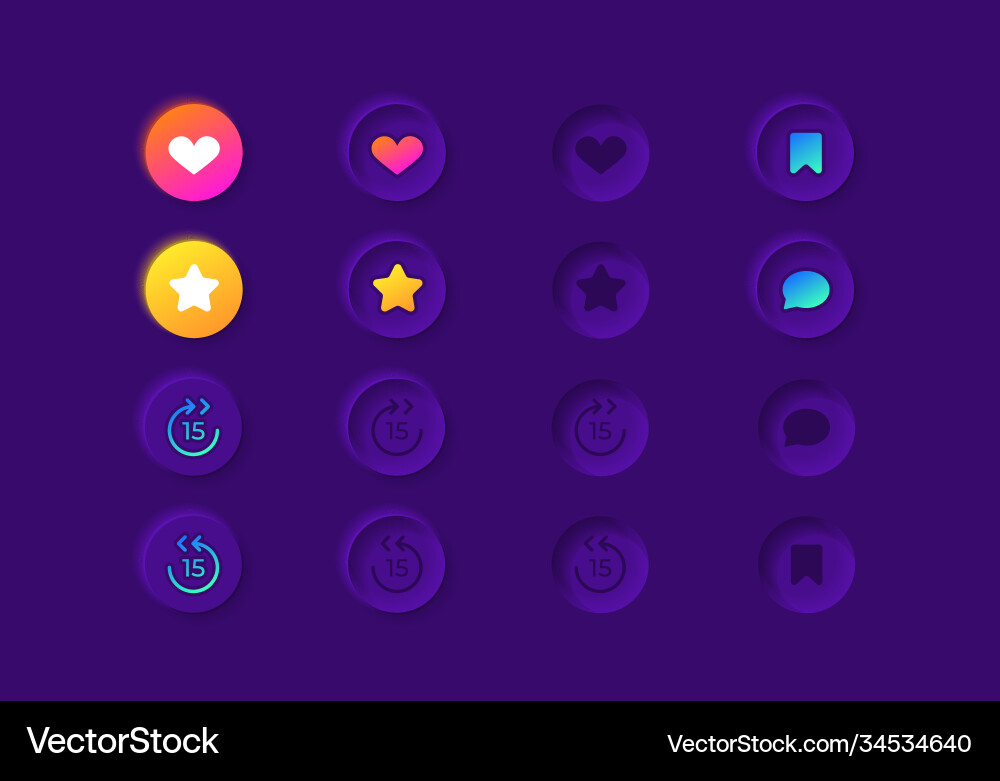 Video player settings ui elements kit Video player settings ui elements kit vector image