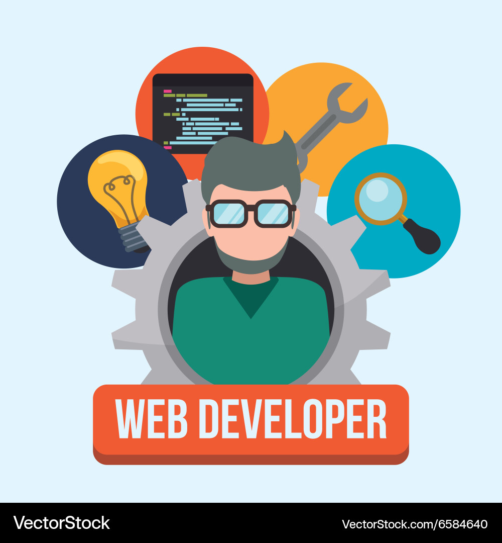 Web developer design vector image