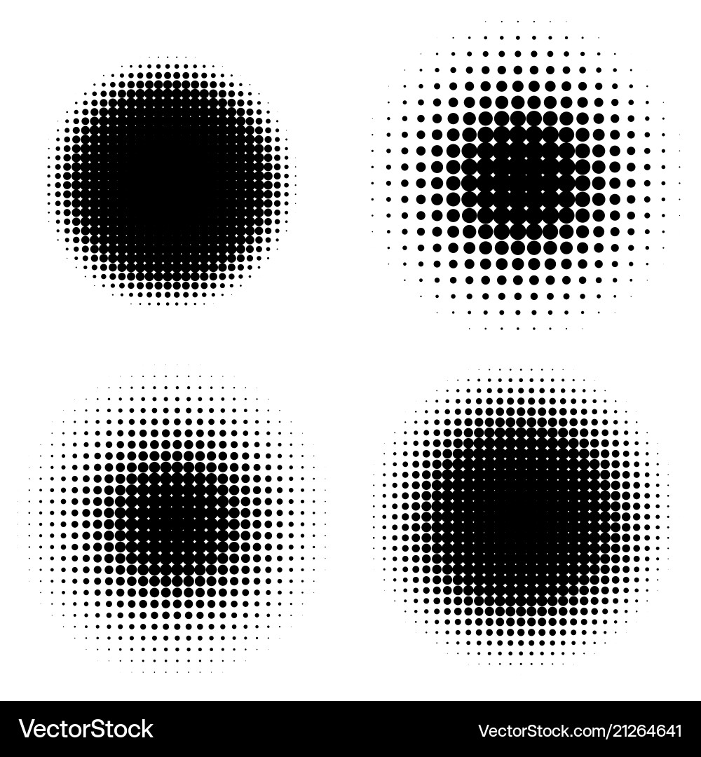 Abstract Halftone Patterns vector image