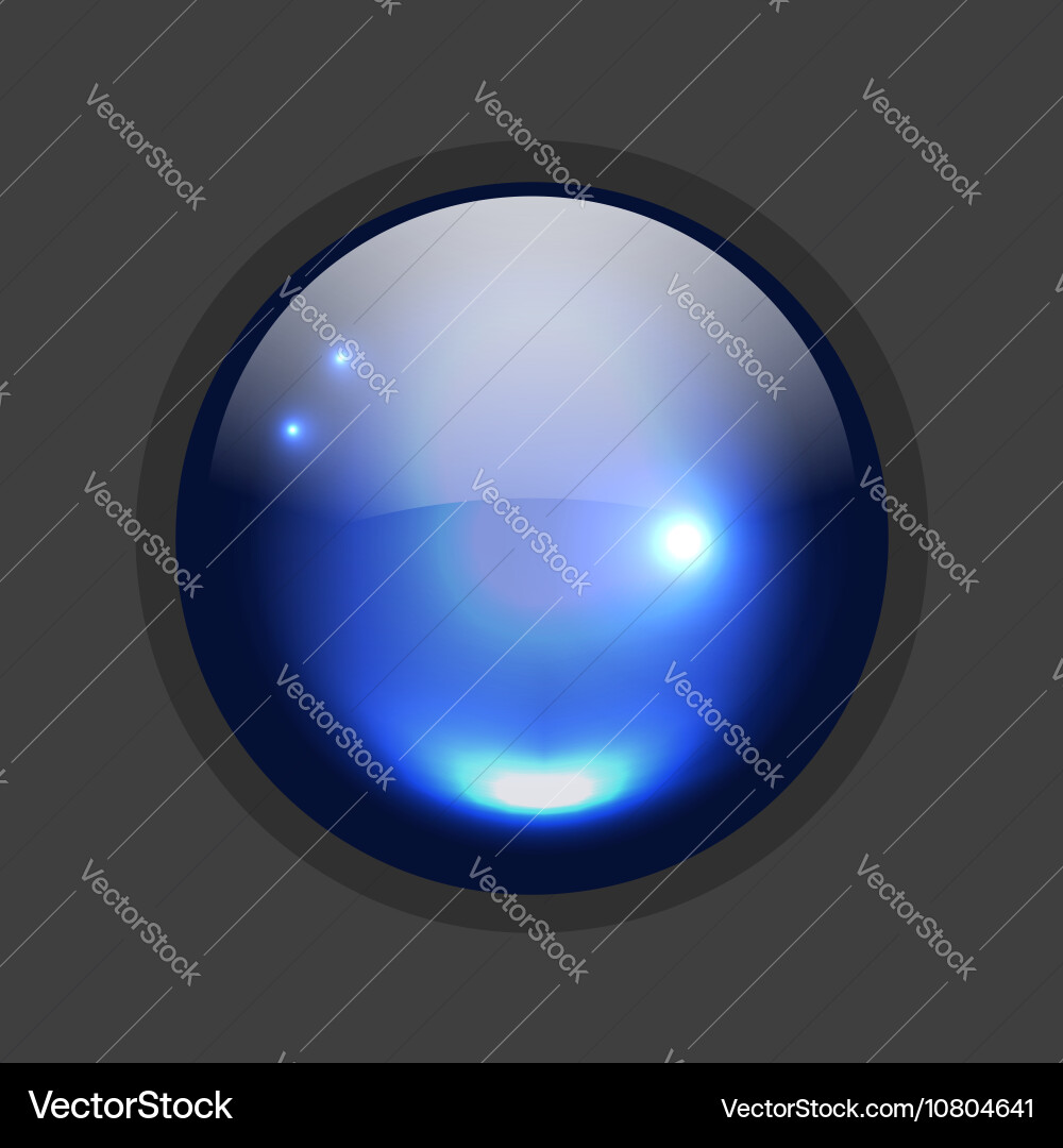 Glossy circle button for your design Vector Image